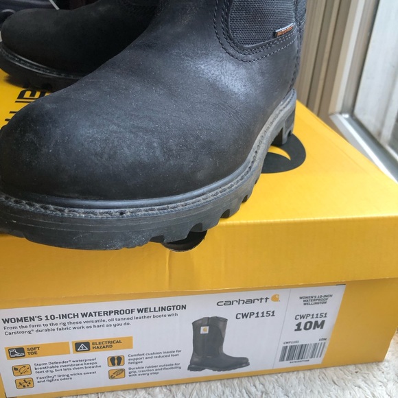 Carhartt pull on Boots Black comfortable worn 3 months only almost new - Picture 9 of 11